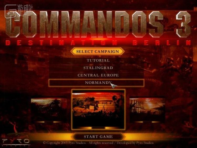 《盟军敢死队3》战役选择界面