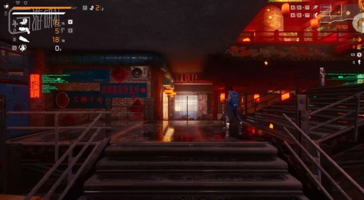 上面对比图截取的位置只有这个场景中间的一小块区域，其实玩的时候其实很难感觉到这种差异