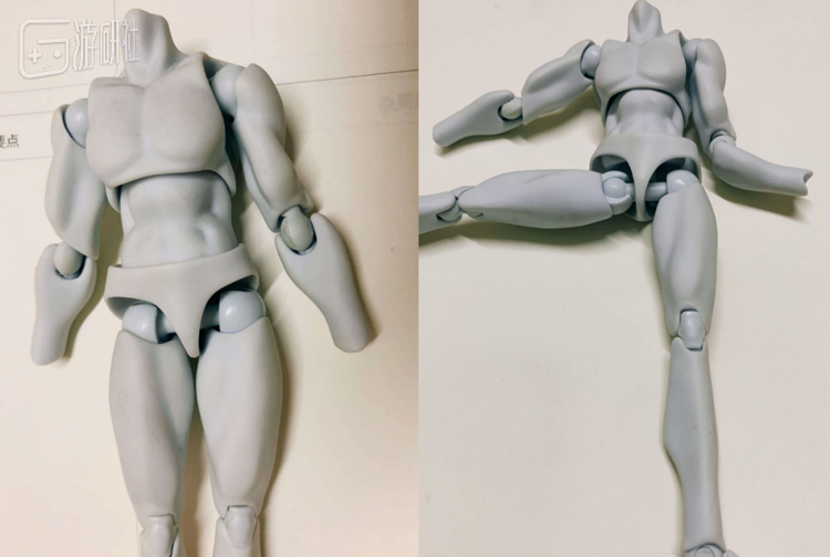 作者本人的绘画素体，把肢体掰开可以看到球形关节的铰接方式 