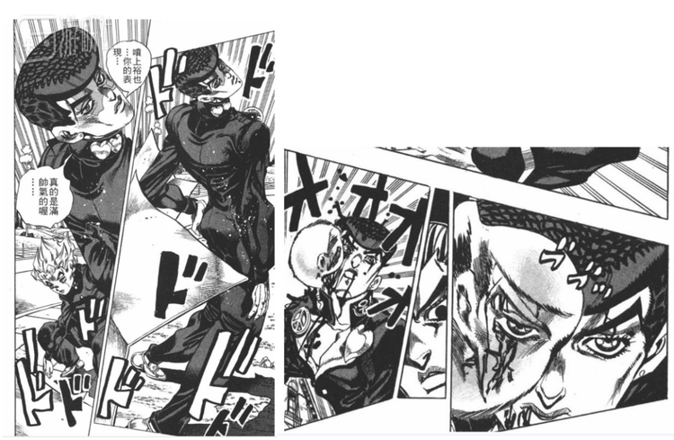 中后期战斗时的仗助特写