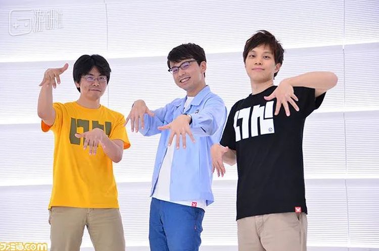 从左至右：制作人野上 恒，音效总监峰岸 透，音效设计辻 勇旗